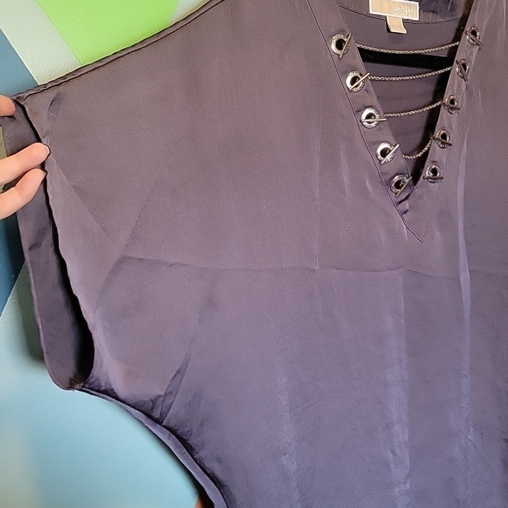 MICHAEL Michael Kors Women's Toggle Chain Gray Tunicin Top Size XS - Picture 5 of 9